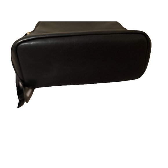 MARGOT Black Leather back pack purse Bag Moto Fringe Whimsigoth Minimalist Boho - Picture 7 of 15